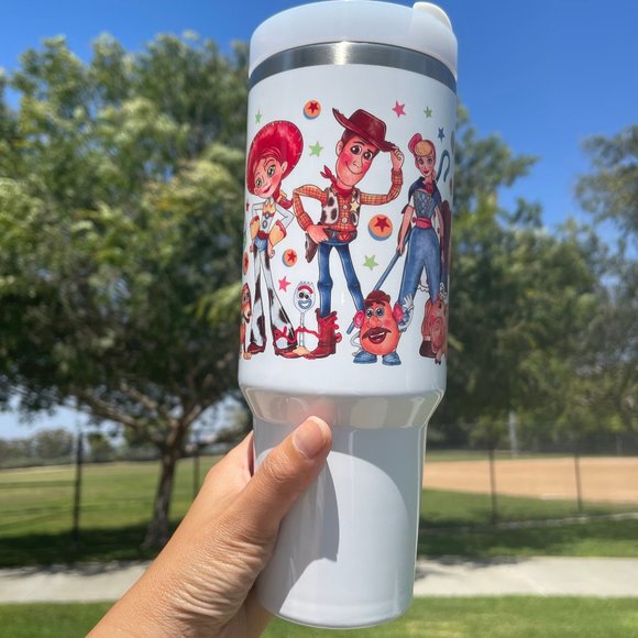 Custom 40 oz Tumbler Walt Disney Toy Story Woody Buzz Brand new double w… - Picture 2 of 9